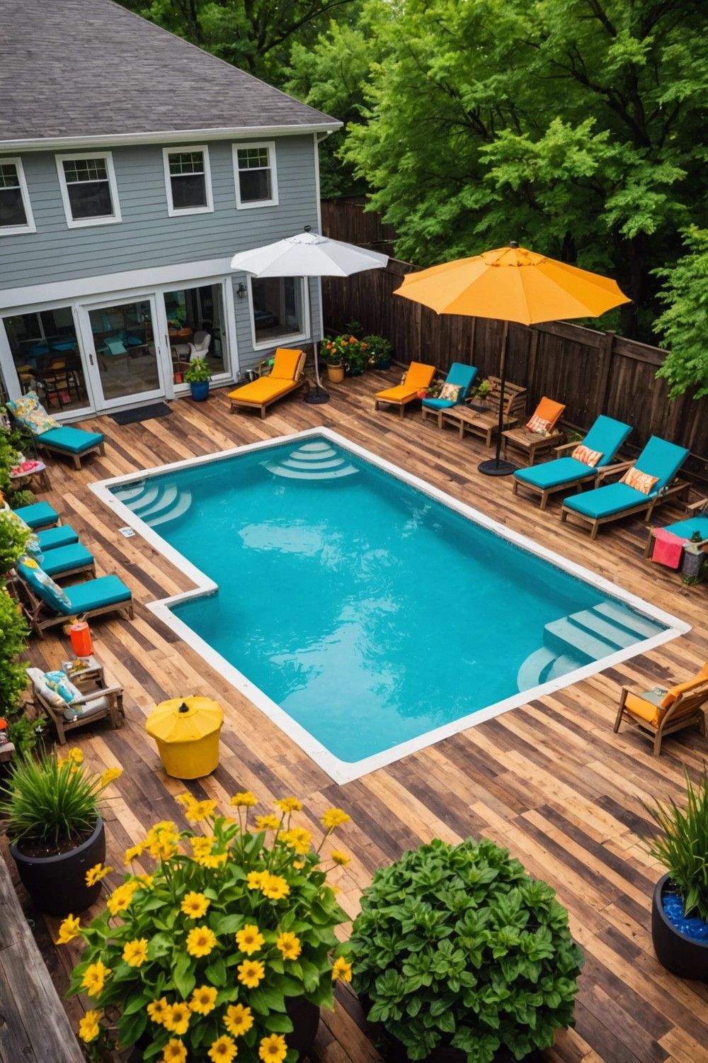 Pallet Pool Decks Fitted With Built-in Coolers