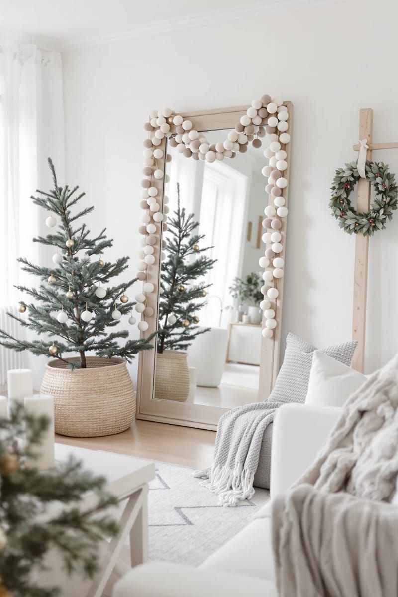 20. Wool Felt Ball Garland For Windows And Mirrors - photo 2