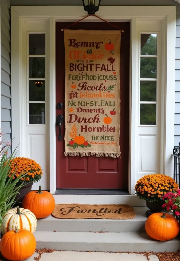 23. Seasonal Banners for Your Porch