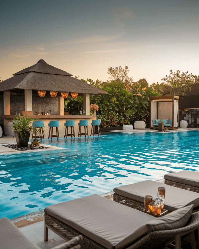9. Ultimate Relaxation Zone: Luxurious Resort-Style Pool and Lounging Areas