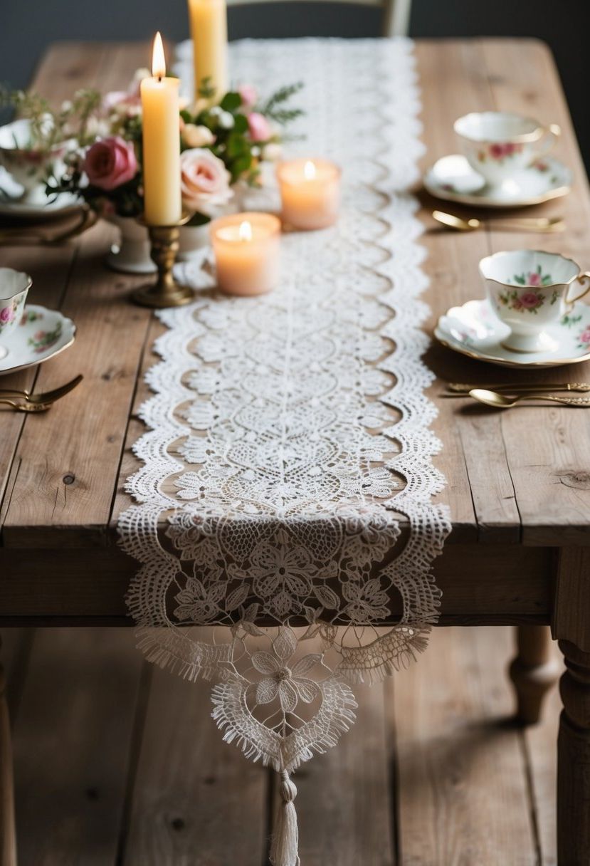 1) Classic Lace Table Runner Looks