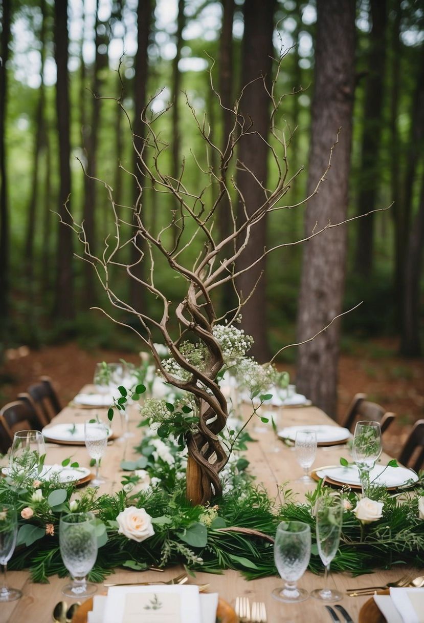 2) Curved Branch Centerpieces