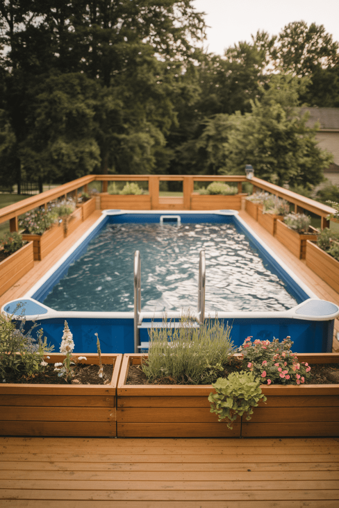 20. Deck Railings Dressed Up With Planters