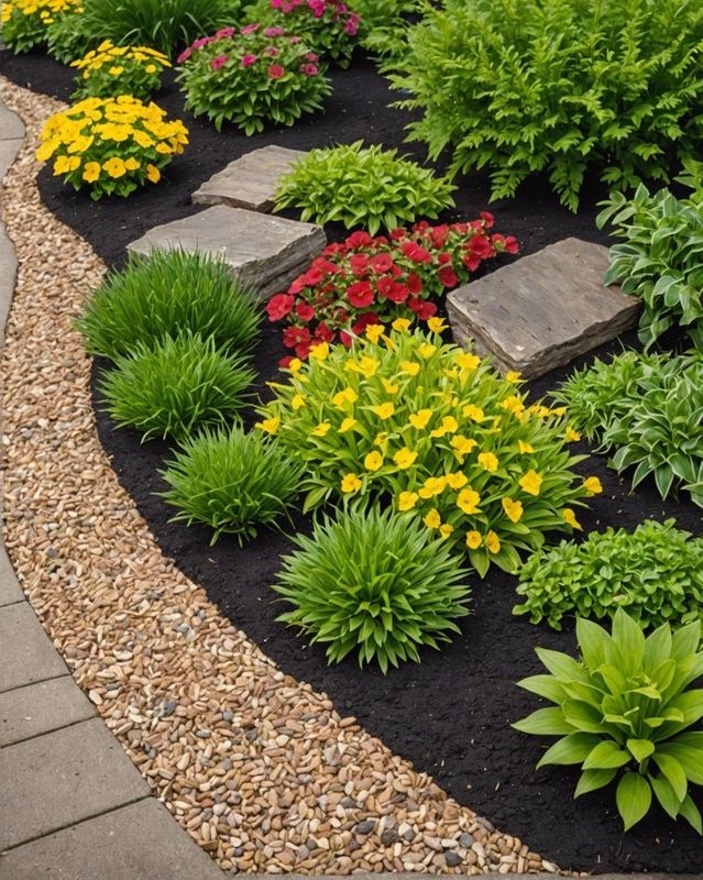 Mulch as a Lawn Border
