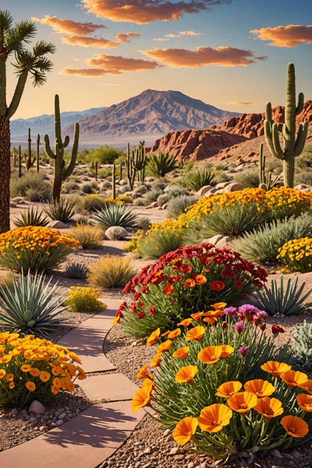 Adding Color With Desert Flowers