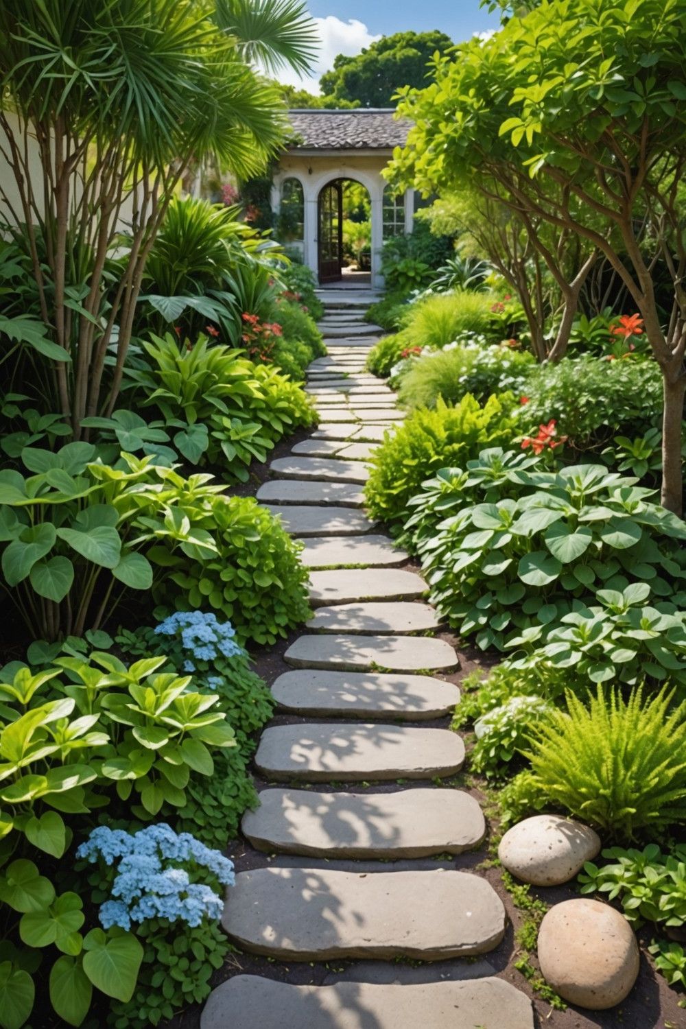 A Whimsical Stepping Stone Pathway