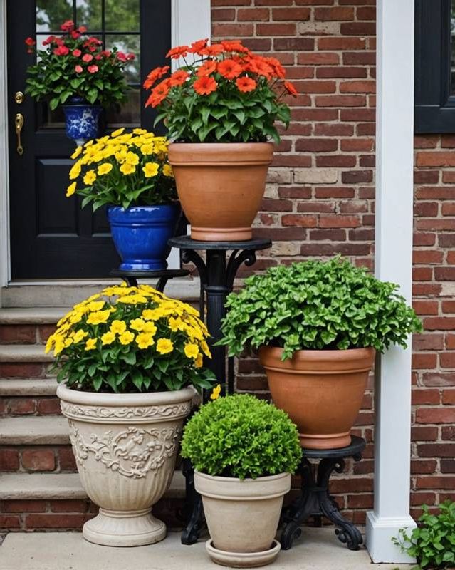 Stacked Stoneware Planters
