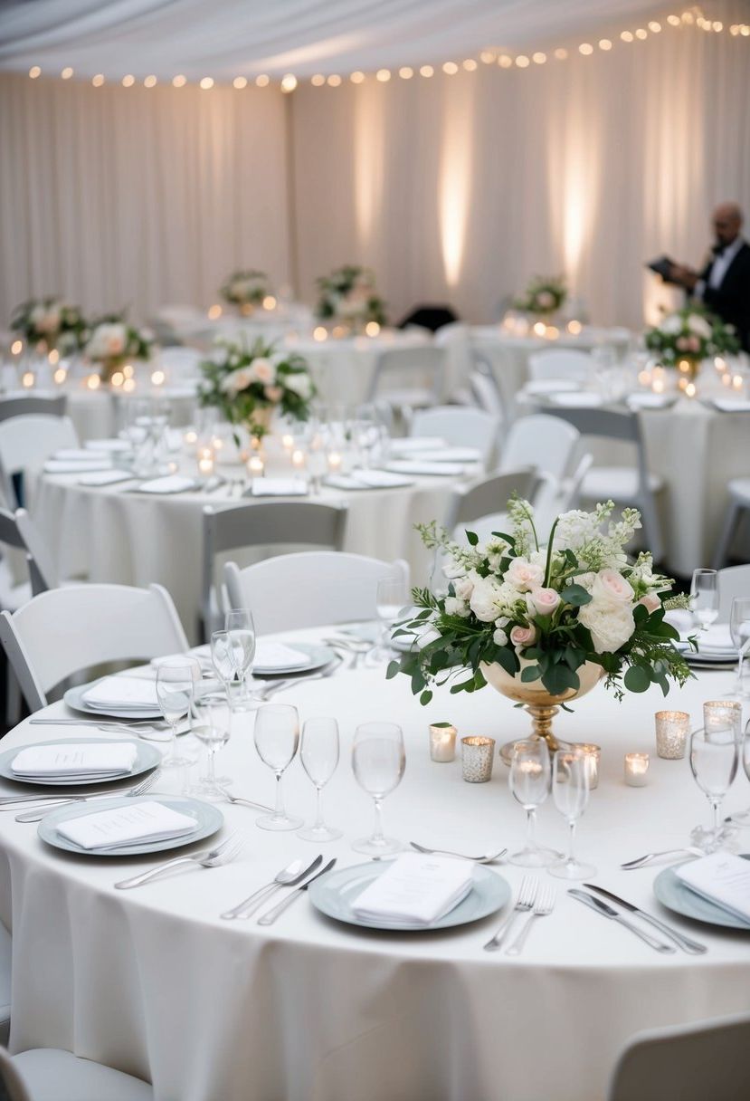13) Sleek White Tablecloths