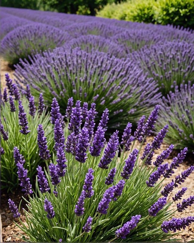 Lavender Bush Border Row