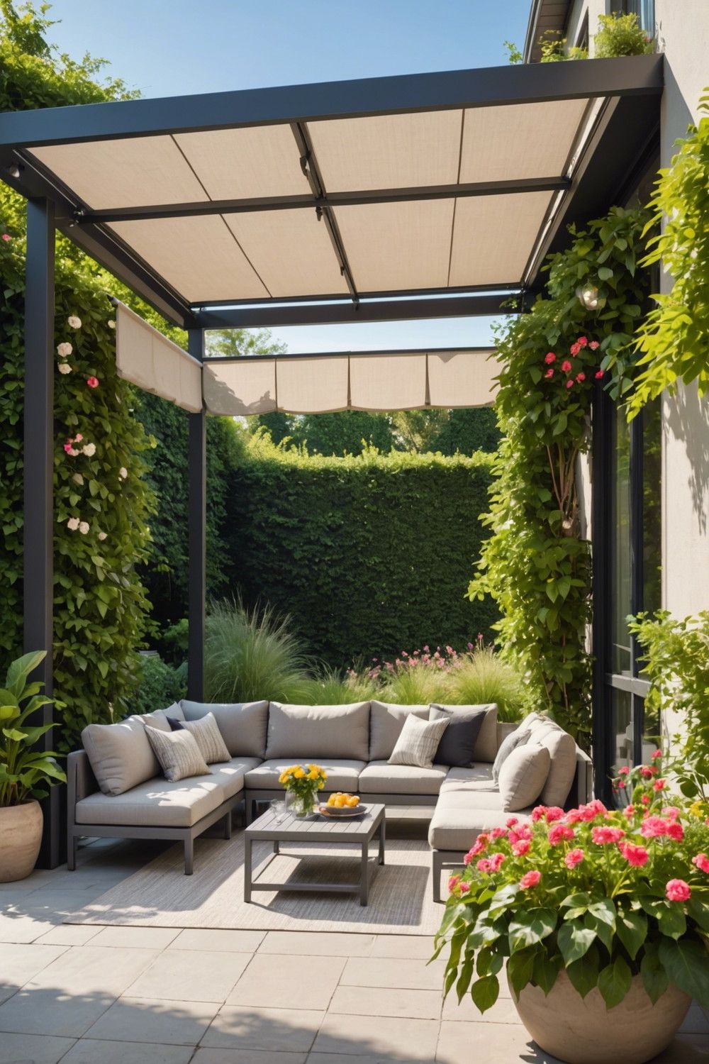 Canopy Sectionals for Built-In Shade