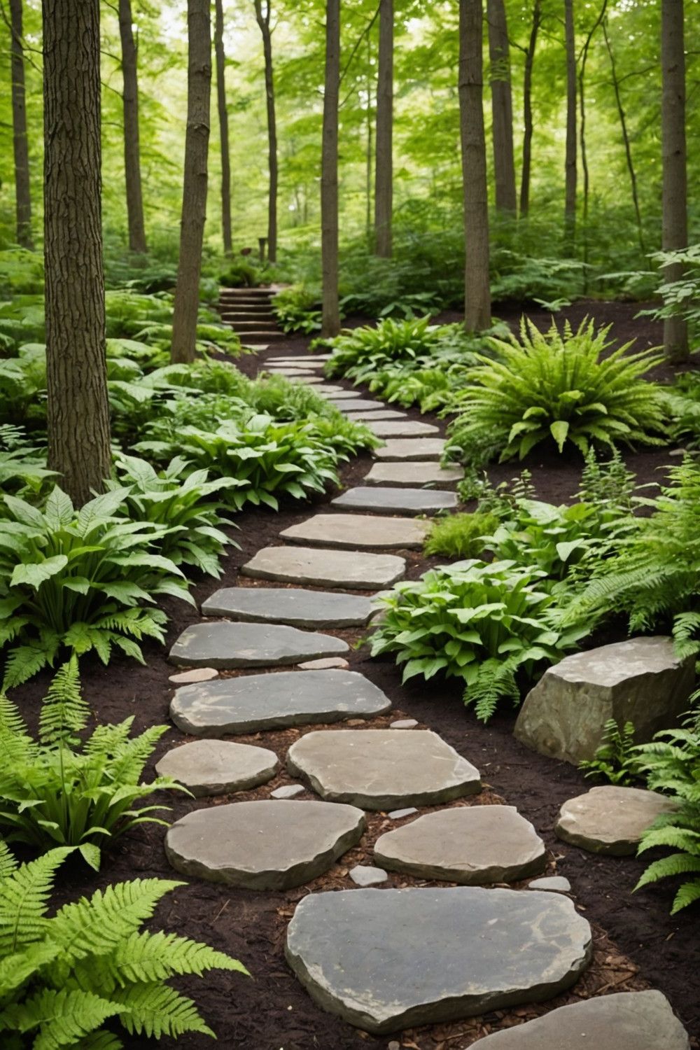 Lay Natural Stone Stepping Stones