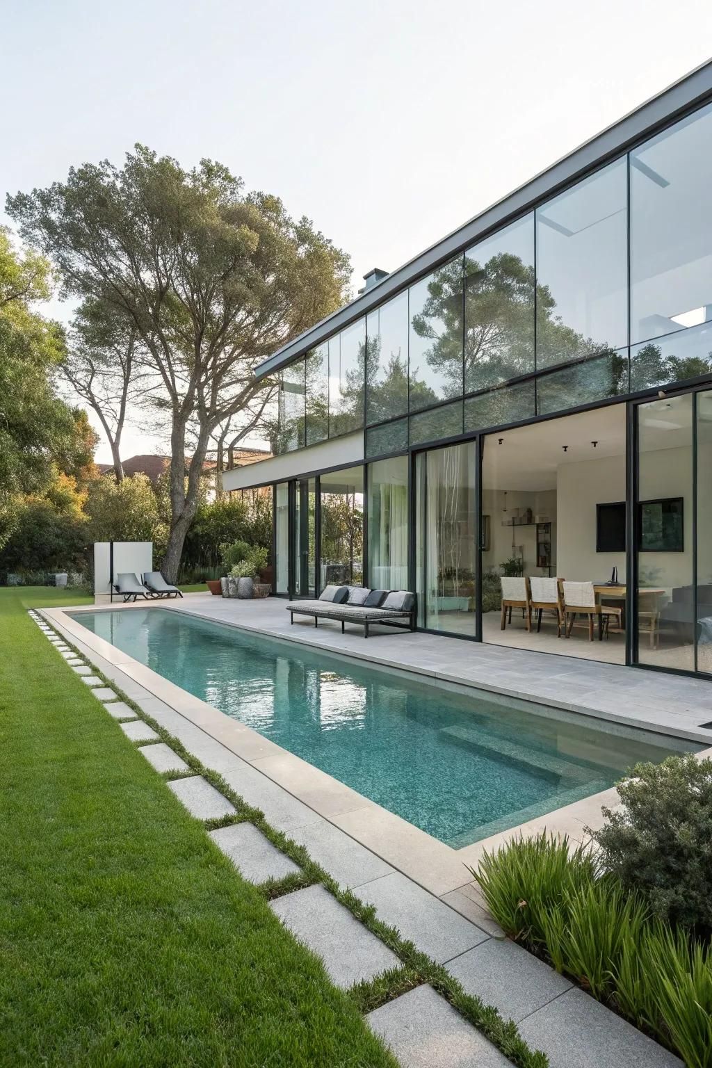 Glass-Wall Pools for Modern Style
