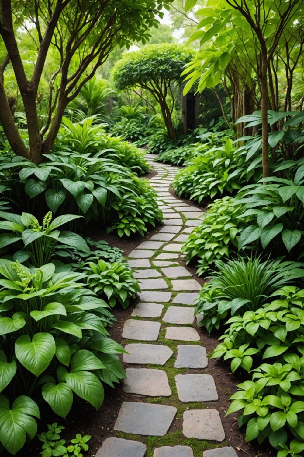 7) A Winding Path with Tropical Ground Covers