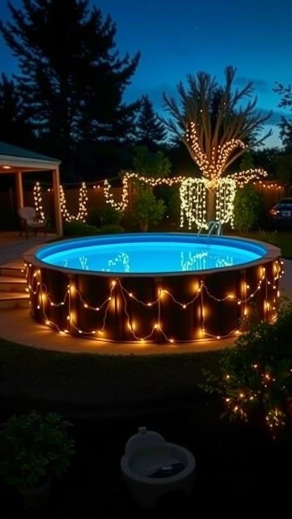 Fairy Lights for a Magical Pool Setting