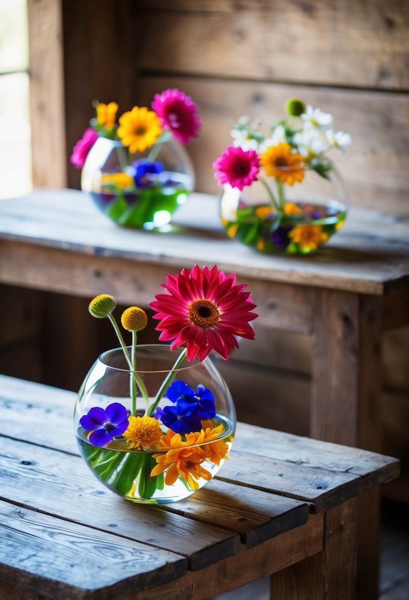 28) Floating Flower Bowl Ideas