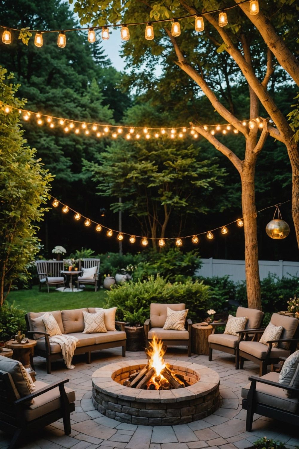 Fire Pit and Seating Layout