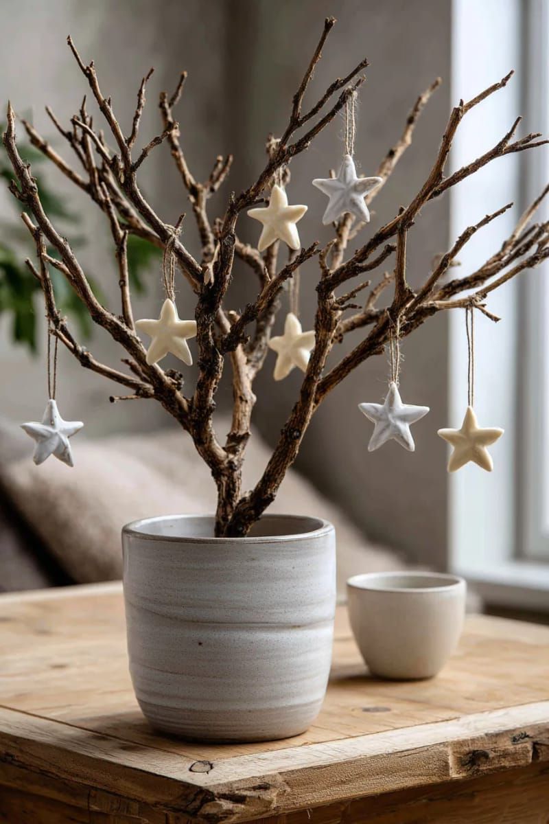 16. Bare Branch Tree With Clay Stars - photo 2