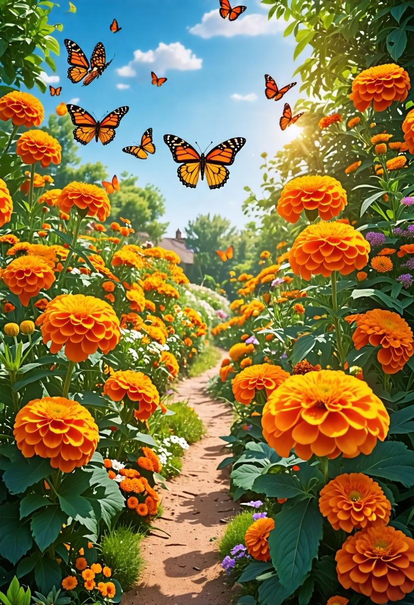1. Building a Butterfly Garden with Marigolds