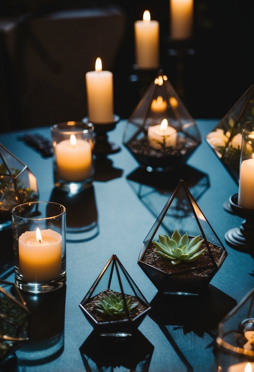 7) Geometric Terrarium Centerpieces