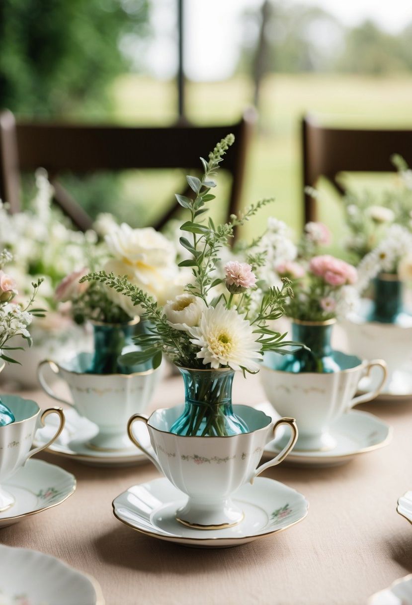 14) Vintage Teacup Vase Ideas
