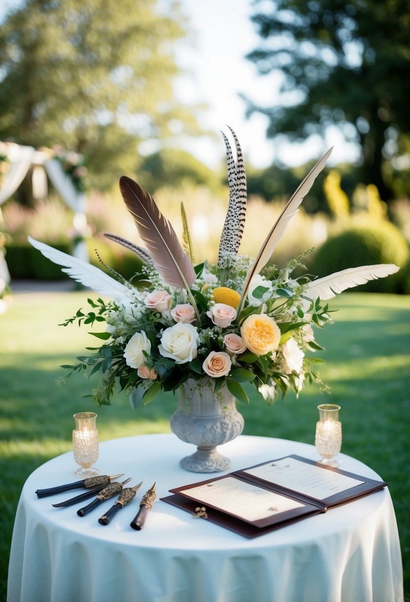 6) Whimsical Signing Table Setup