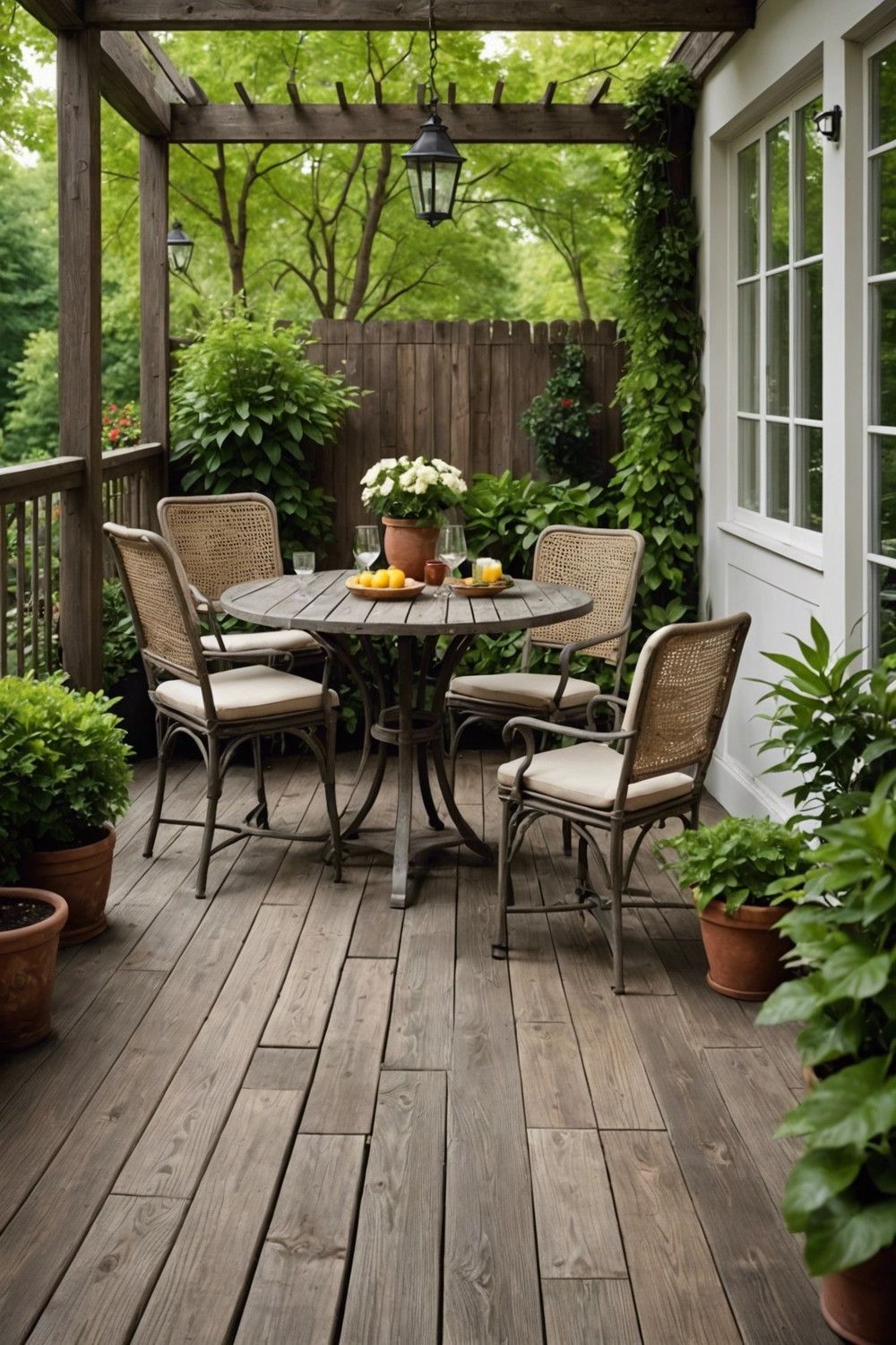 8) Weathered Wood for a Distressed Patio Look
