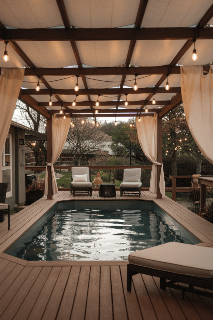12. Shady Pergola-Topped Pool Deck