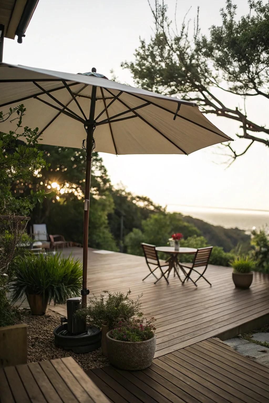 12. A Shady Umbrella Corner