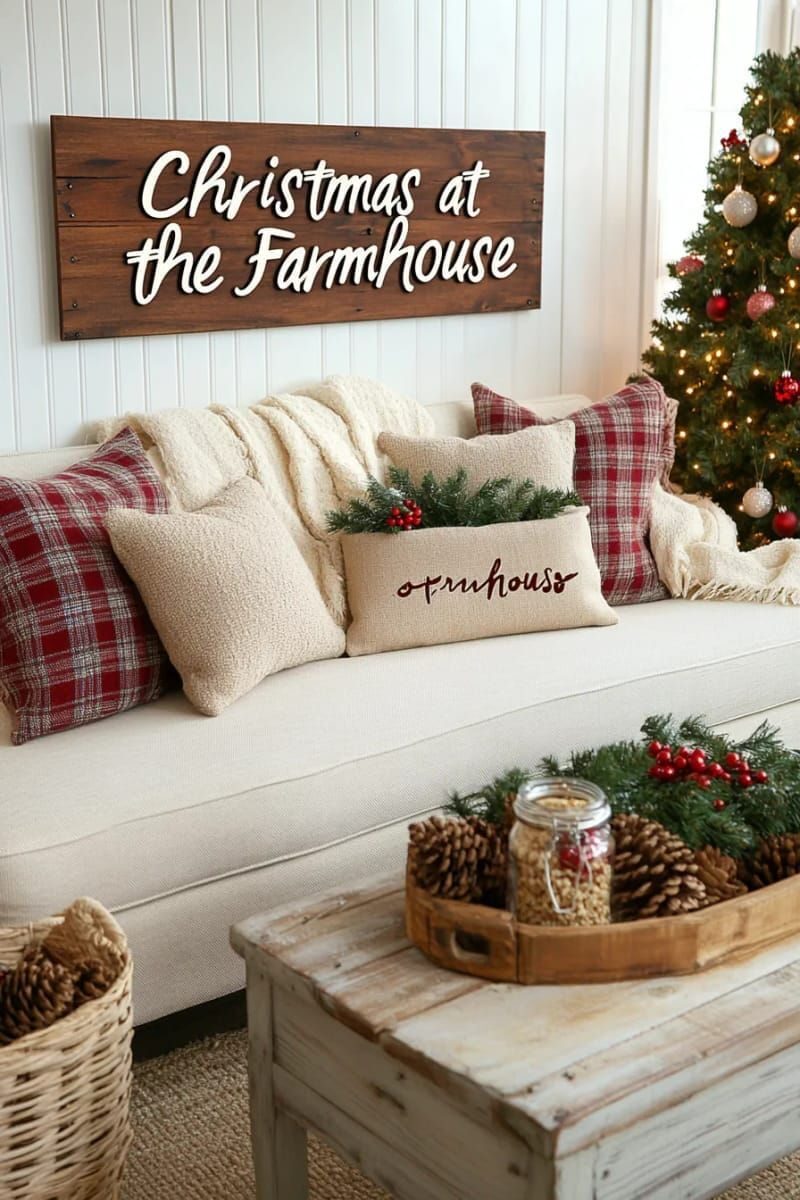 4. Wooden Farmhouse Sign Above Sofa - photo 2