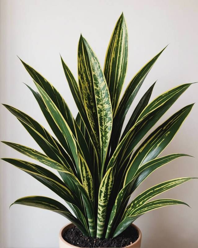Snake Plant Bathroom Decor