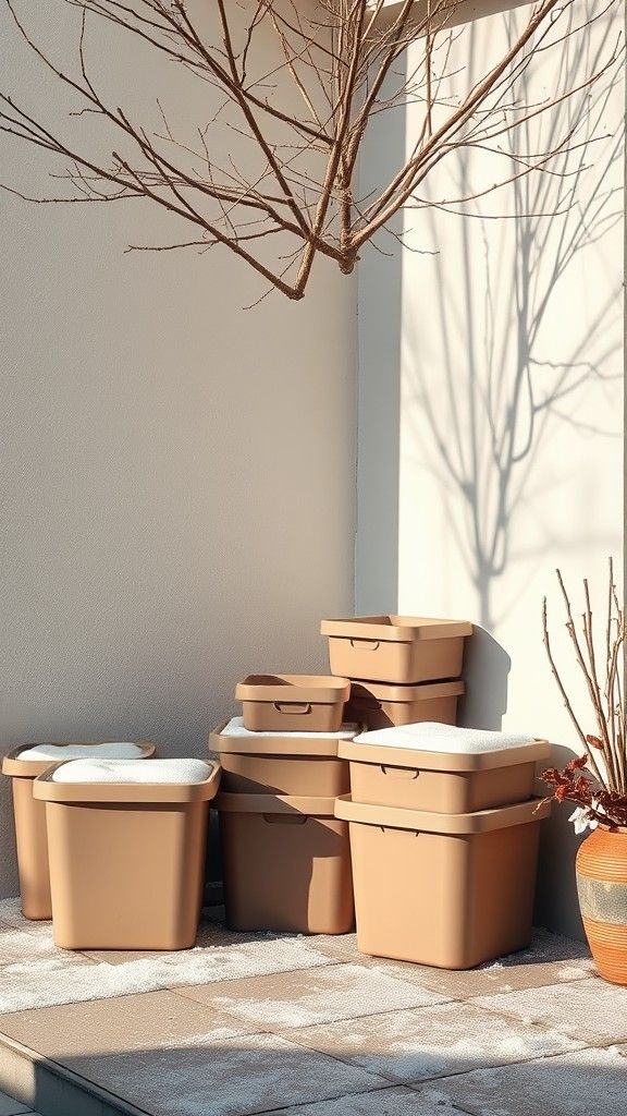 Stackable Bins for Patio Storage