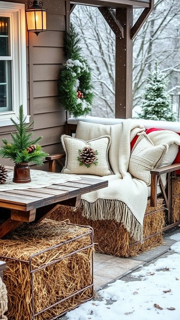 Make Seating From Hay Bales