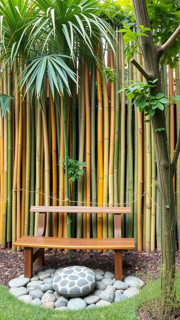 6. Bamboo Privacy Fence for a Natural Look