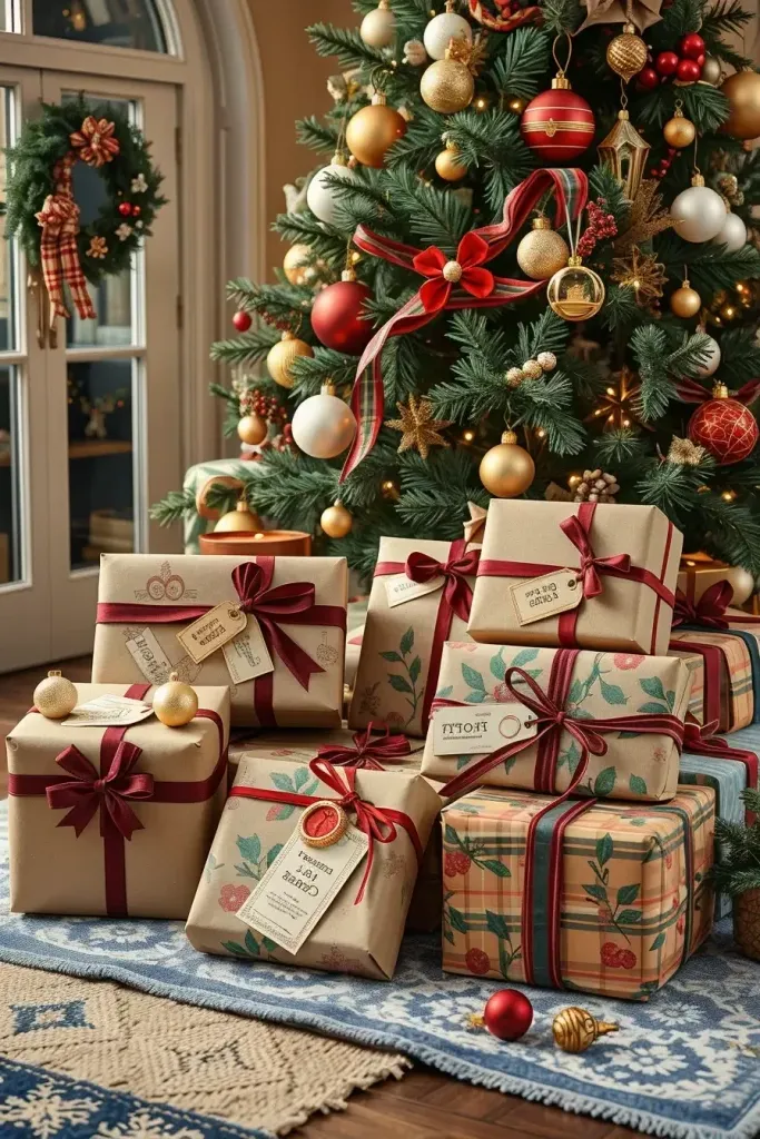 10) Old-Fashioned Wrapping Paper and Gift Tags - photo 2