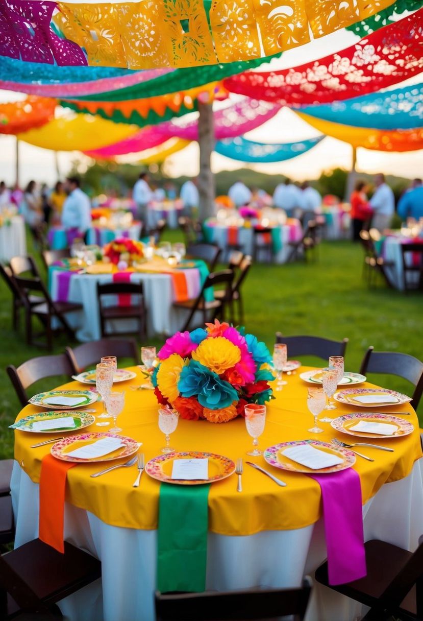 14) Fiesta Style with Papel Picado Banners