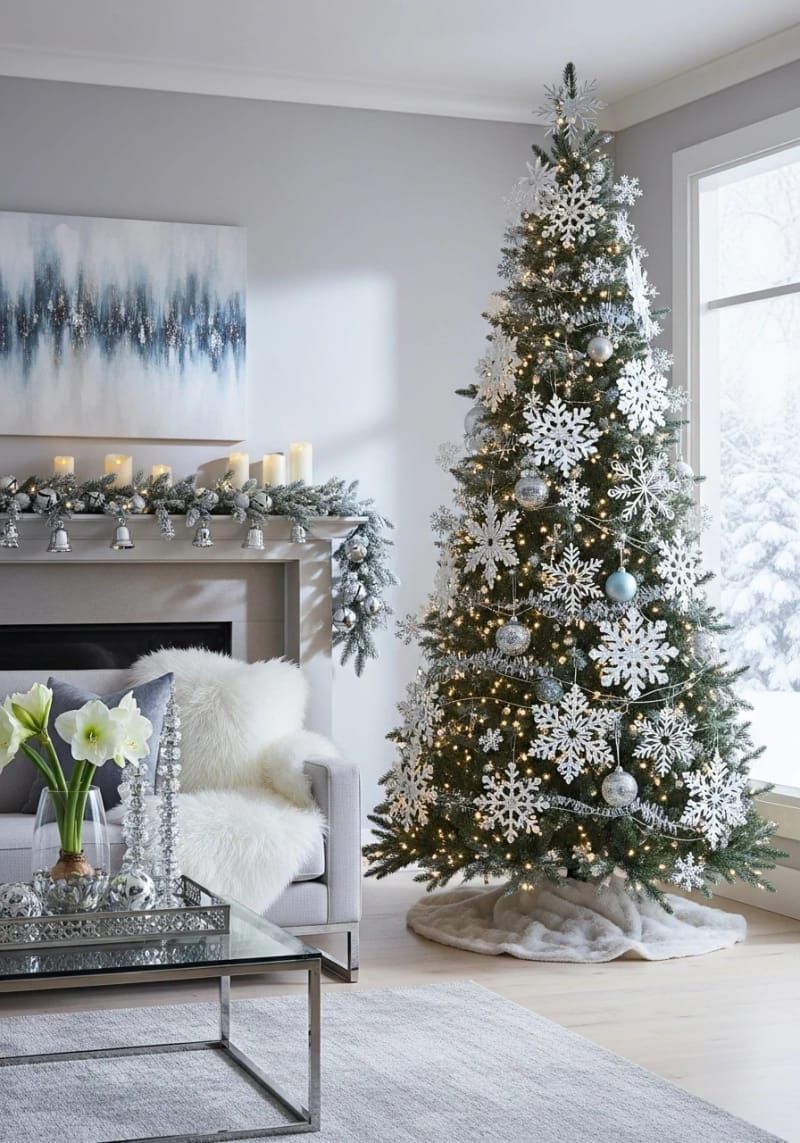 14. Oversized snowflakes and fairy lights for winter sparkle - photo 2