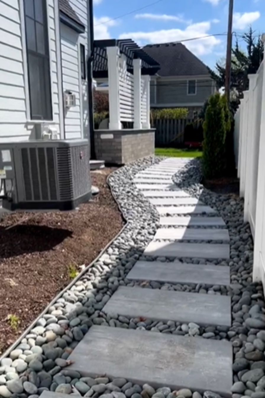9. Adding a Touch of Nature with a Stone Pathway