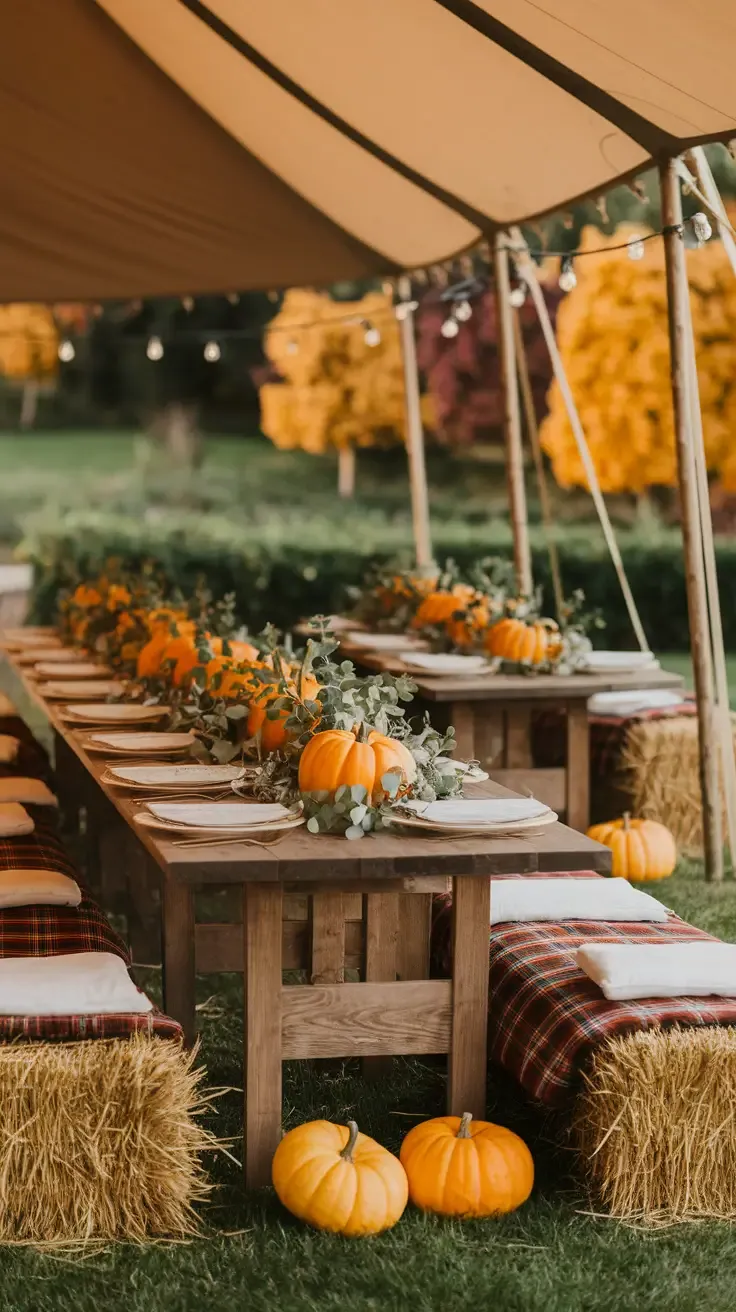 Outdoor Fall Baby Shower Decor Ideas