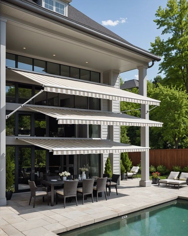 8) Motorized Retractable Awning Systems