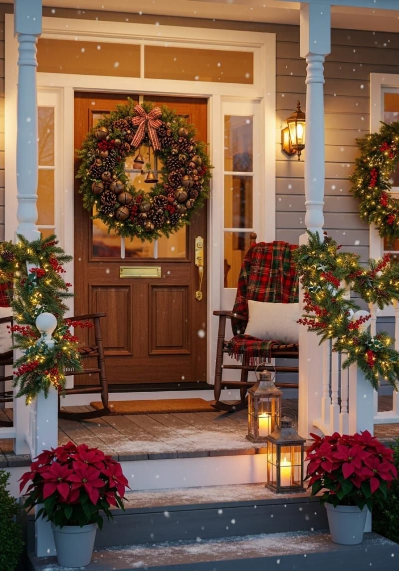 7. Rustic wreath with mini pinecones and bells - photo 2