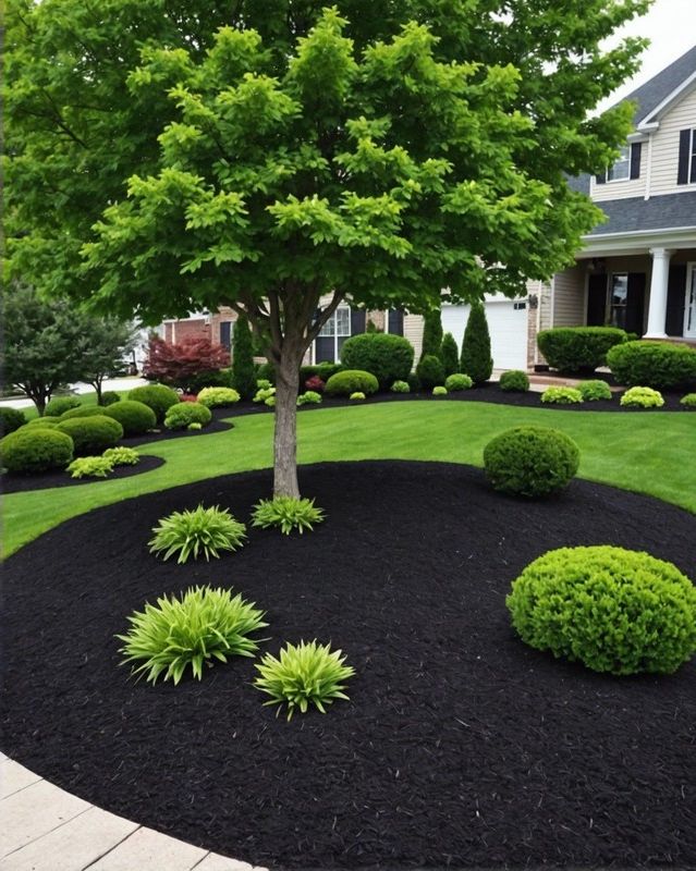 Black Out Landscaping Look