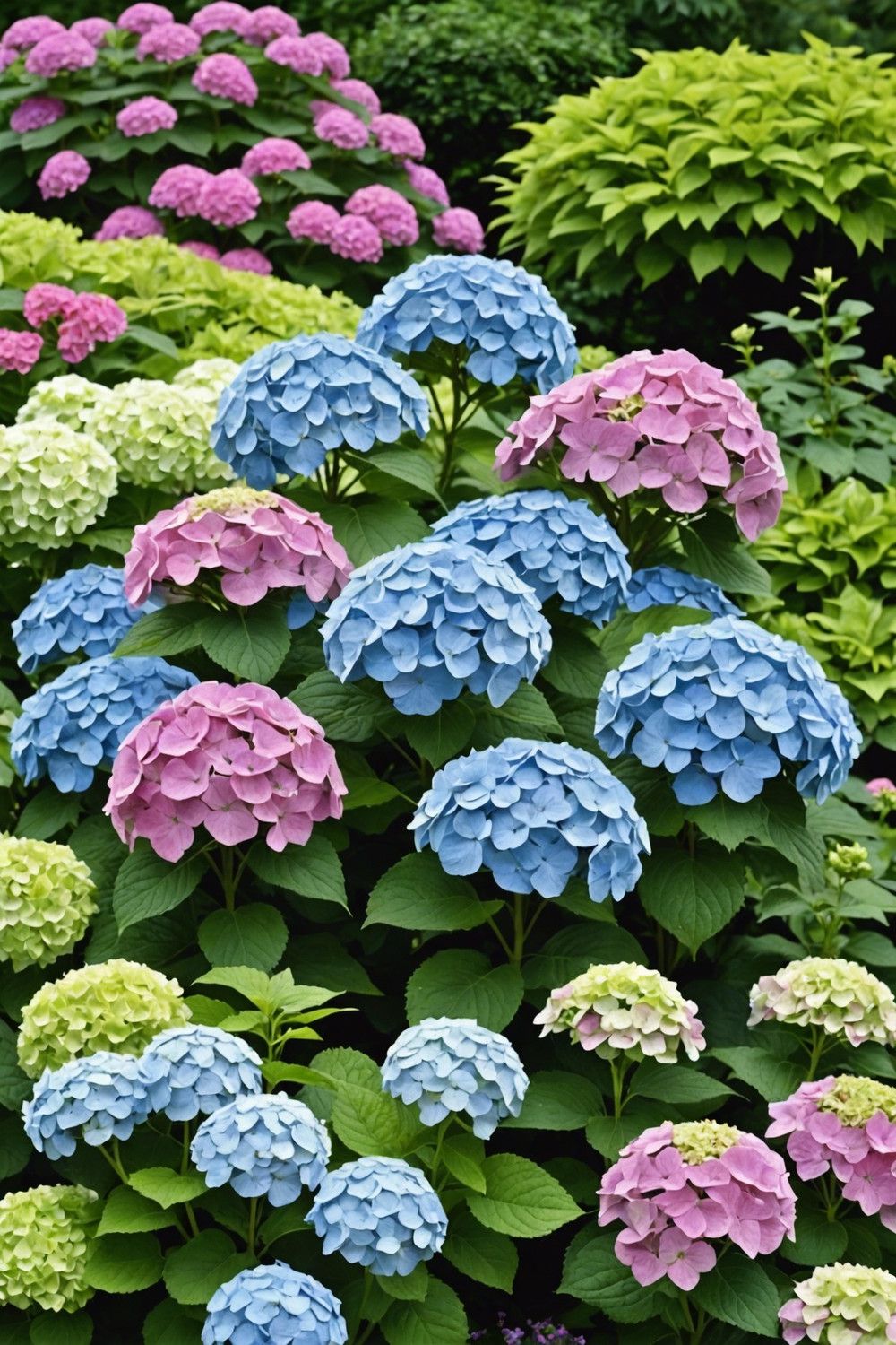 Layered Hydrangea Border Design
