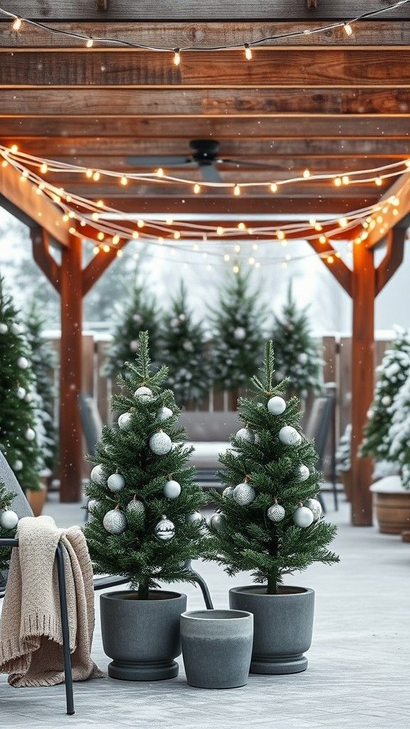 Decorate with Mini Christmas Trees