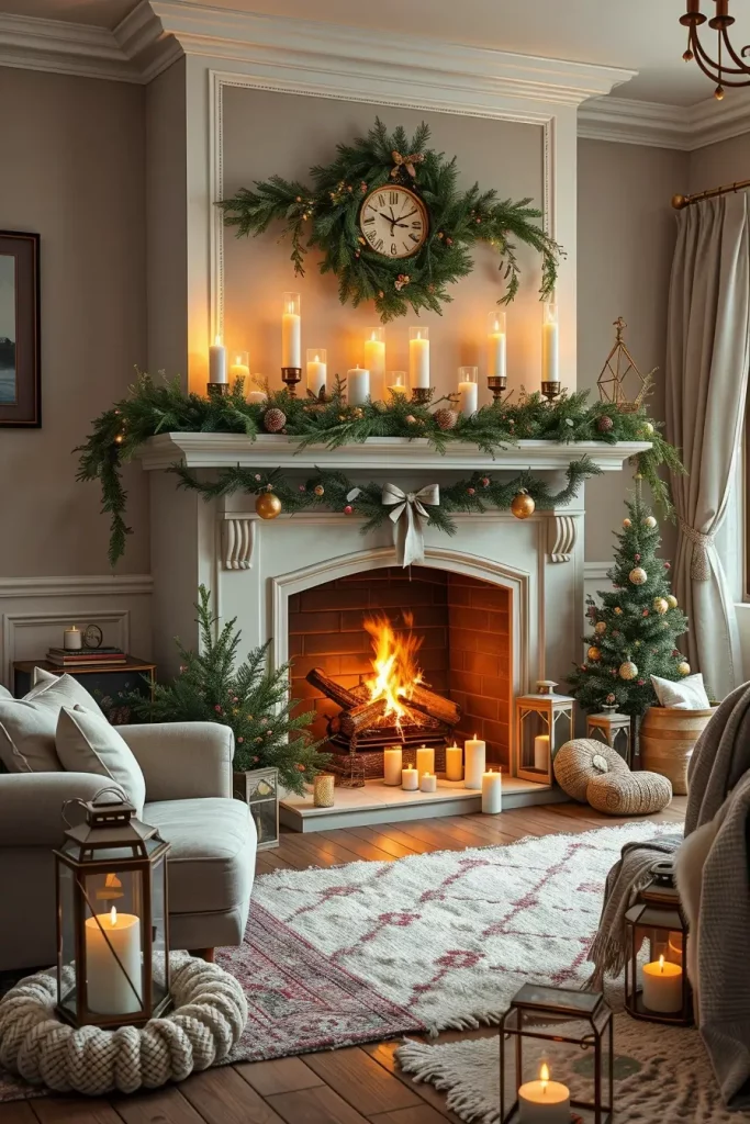 Warm Candlelit Glow for Your Fireplace Mantel - photo 2