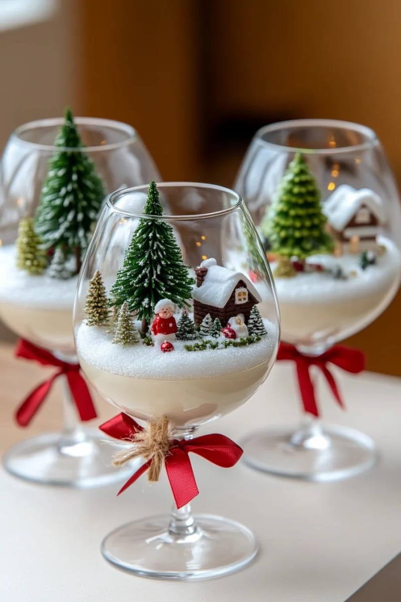 9. Snow Globe Centerpieces from Glass Bowls - photo 3