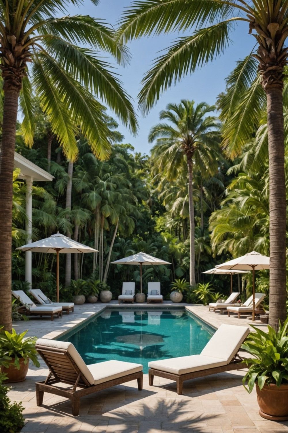 Palm Tree Poolside Retreat Ideas