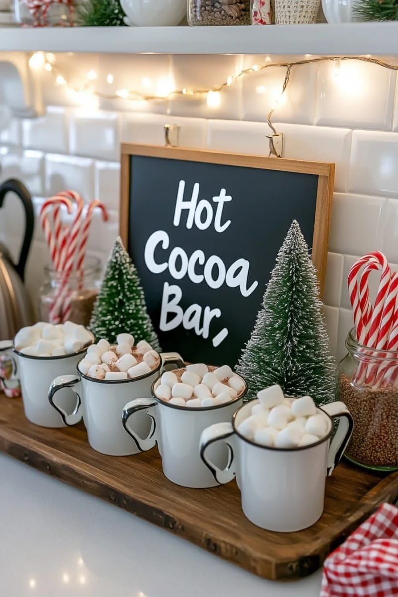 17. Enamel Mug Hot Cocoa Station