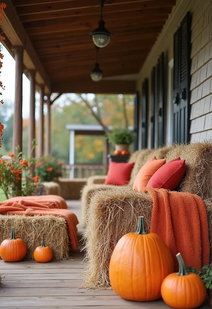 6. Cozy Seating Among the Hay Bales