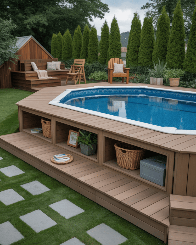 Built-In Deck with Hidden Storage