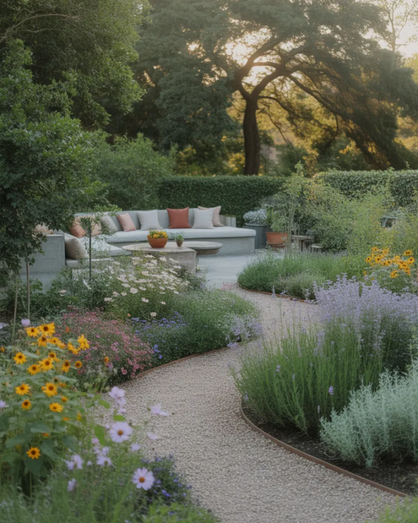 10. Garden Pathways Lined With Flower Borders